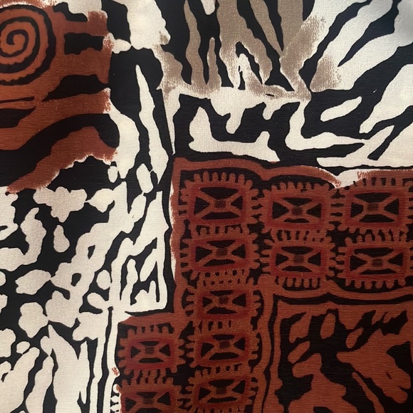 Vintage patchwork leopard printed short sleeve blouse by Truffles - Picture 6 of 7